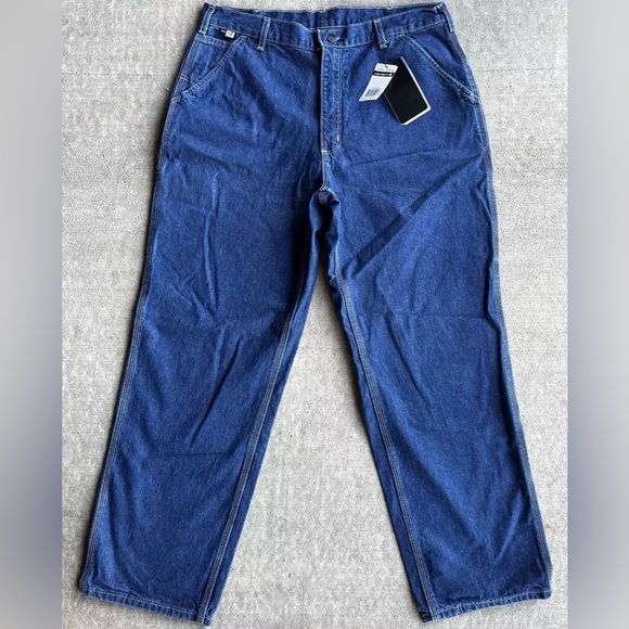 Carhartt FRB13 DNM FlameResistant Carpenter JeansWorkwear Sz 38 W X 32 LNWT - Picture 1 of 5